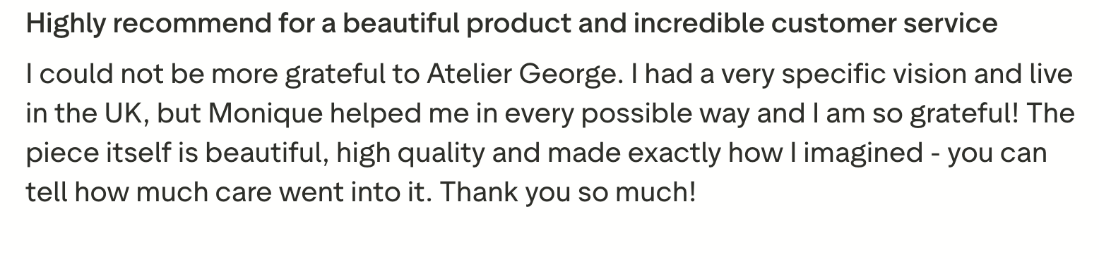 review text atelier george