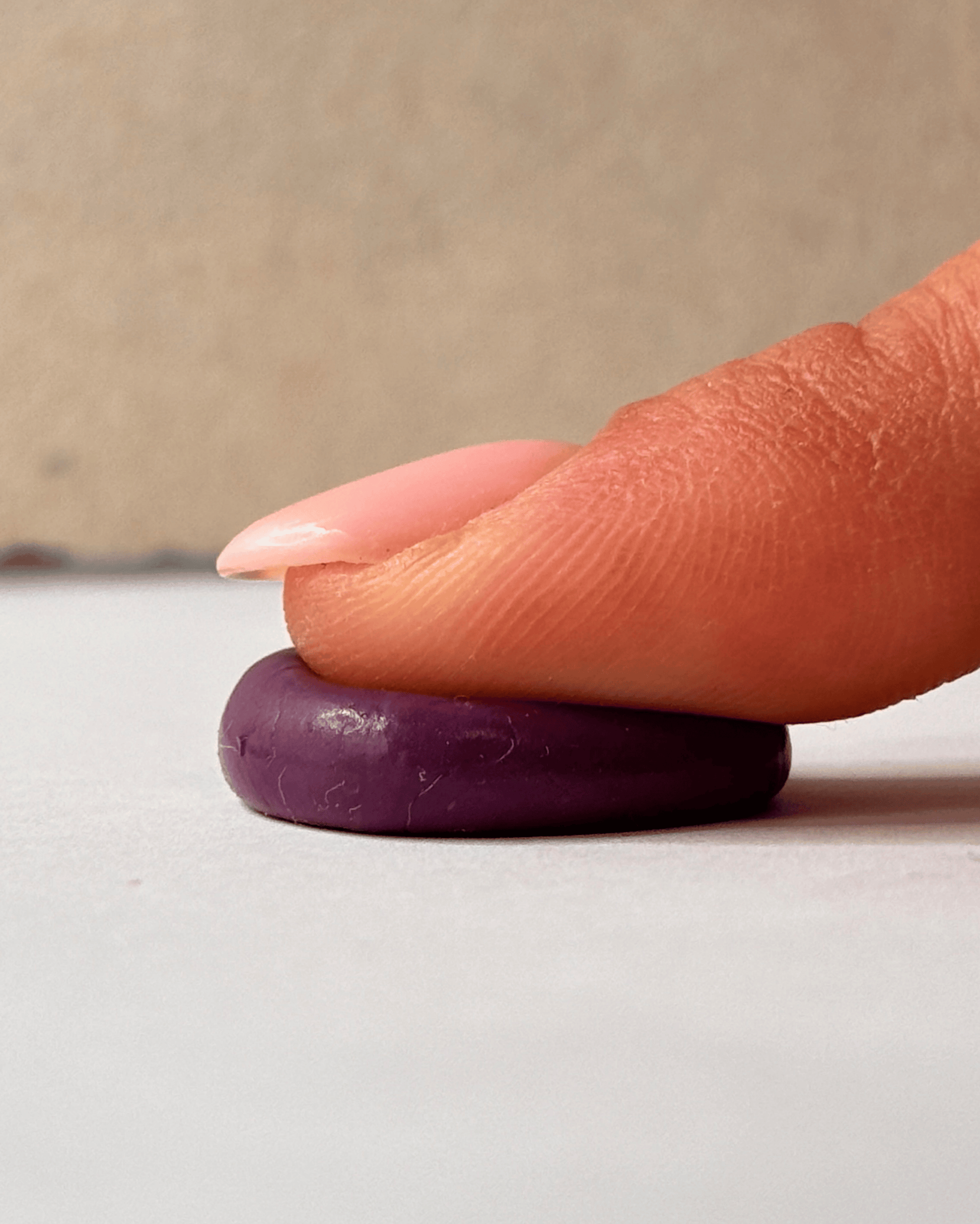 vingerafdruk maken in memorymix, paars, atelier george