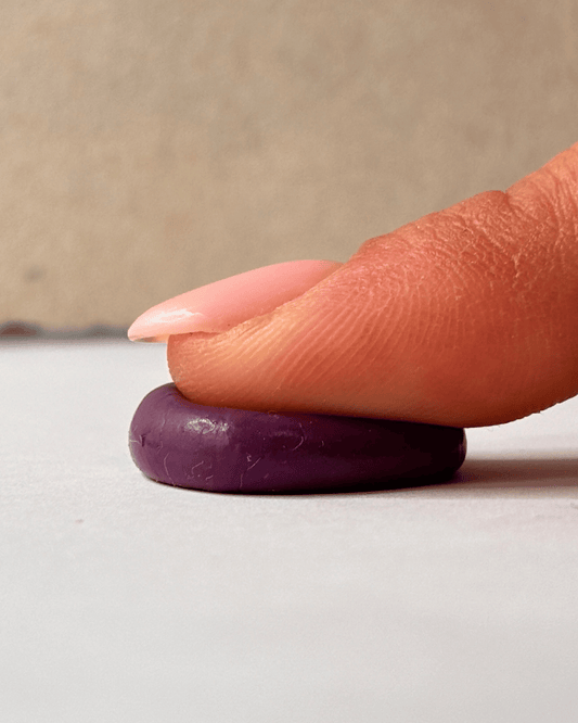 vingerafdruk maken in memorymix, paars, atelier george