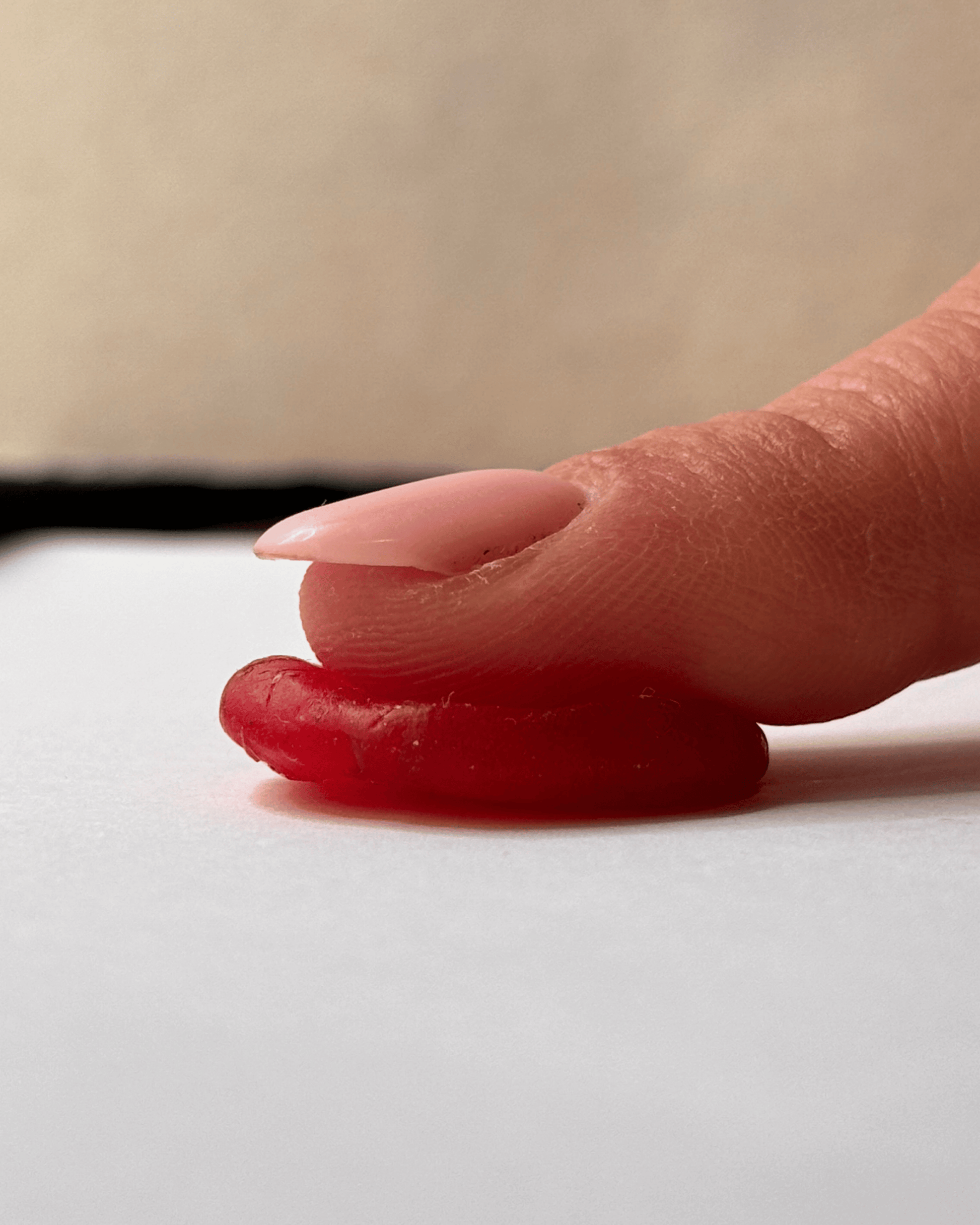 vinger in was, afdruk maken ,rode was, atelier george